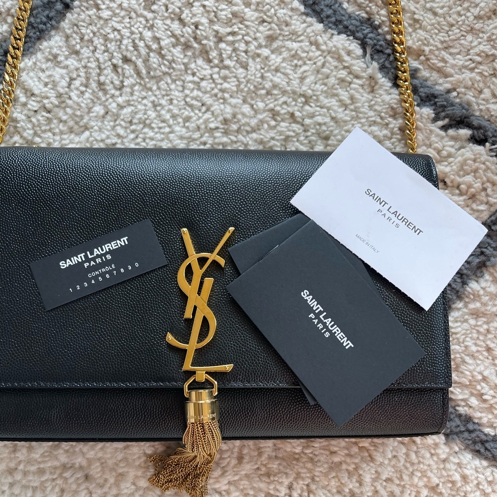 YSL bag with gold finishing